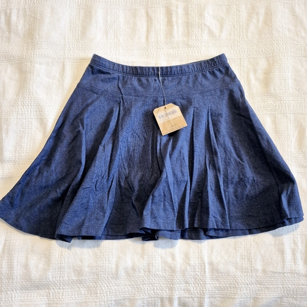 Lands' End girls size 6X / 7 blue skirt with modesty shorts, NWT